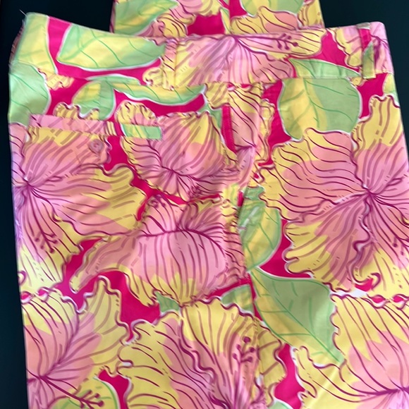 Pantalon Capri Lilly Pulitzer – Taille 8, Motif Coquillages Bleu Et Blanc, Occasion